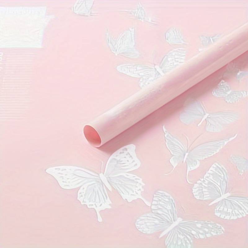 Flower Wrapping Paper Butterfly Dance Jelly Film Waterproof - Temu
